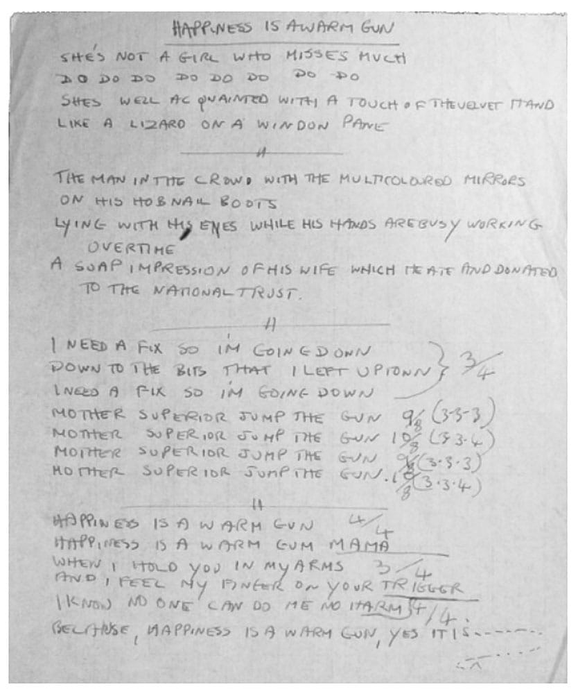 “Happiness Is a Warm Gun”